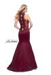Picture of: Form Fitting Prom Dress with Denim Mermaid Skirt in Wine, Style: 25792, Detail Picture 3