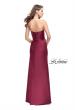 Picture of: Long Strapless Satin Prom Dress with Side Ruching in Wine, Style: 26017, Detail Picture 3