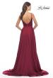 Picture of: Luxury Satin Gown with Criss Cross Bodice in Wine, Style: 31233, Detail Picture 3