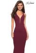 Picture of: Body Forming Dress with Exposed Zipper and Slit in Wine, Style: 27637, Detail Picture 4