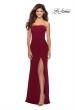 Picture of: Strapless Double Strap Long Jersey Prom Dress in Wine, Style: 28835, Detail Picture 4