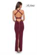 Picture of: Body Forming Dress with Exposed Zipper and Slit in Wine, Style: 27637, Detail Picture 5