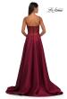 Picture of: Chic Stretch Mikado A-line Evening Dress with Sheer Back in Wine , Style: 32670, Detail Picture 5