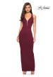 Picture of: Body Forming Dress with Exposed Zipper and Slit in Wine, Style: 27637, Detail Picture 6