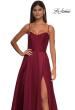 Picture of: Chic Stretch Mikado A-line Evening Dress with Sheer Back in Wine , Style: 32670, Detail Picture 7