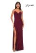 Picture of: Net Jersey Fitted Dress with Ruched Bustier Top in Wine, Style: 32239, Detail Picture 9