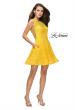 Picture of: Lace Short Dress with Rhinestones and Pockets in Yellow, Style: 26616, Detail Picture 10
