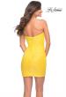 Picture of: Neon Short Strapless Sequin Homecoming Dress with Ruching in Yellow, Detail Picture 5