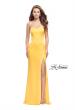 Picture of: Long Strapless Form Fitting Dress with Beaded Straps in Yellow, Style: 26253, Main Picture