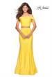 Picture of: Lace Two Piece Off the Shoulder Dress with Rhinestones in Yellow, Style: 27443, Detail Picture 9
