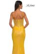 Picture of: Gorgeous Metallic Prom Dress with Ruching and Illusion Back in Yellow, Style: 33034, Detail Picture 10
