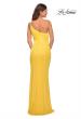 Picture of: Bright Simple One Shoulder Long Sequin Evening Gown in Yellow, Detail Picture 11