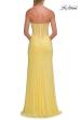 Picture of: Strapless Rhinestone Corset Gown with Sweetheart Neckline and High Slit in Yellow, Style: 33304, Detail Picture 13