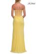Picture of: Strapless Rhinestone Gown with Keyhole Cutout and Corset Back in Yellow, Style: 33354, Detail Picture 14