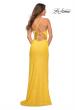Picture of: Open Back Warp Style Sequin Dress in Bright Colors in Yellow, Back Picture
