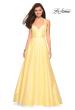 Picture of: Empire Waist Long Dress with Full Skirt and Pockets in Yellow, Style: 27504, Detail Picture 1