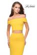 Picture of: Form Fitting Off the Shoulder Jersey Mermaid Dress in Yellow, Style: 25578, Detail Picture 2