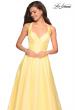 Picture of: Empire Waist Long Dress with Full Skirt and Pockets in Yellow, Style: 27504, Detail Picture 2