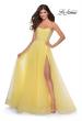 Picture of: Tulle A-line Ball Gown with Net Beaded Bodice in Yellow, Style: 28559, Detail Picture 2