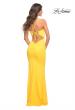 Picture of: Bright Stunning Luxe Jersey Dress with Deep V Neckline in Yellow, Style: 30627, Detail Picture 2