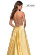 Picture of: A-line Gown with Double Rhinestone Belt Detail in Yellow, Style: 28385, Detail Picture 3