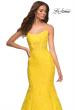 Picture of: Bright Mermaid Lace Gown with Sheer Bodice and Open Back in Yellow, Style: 30612, Detail Picture 3