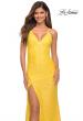 Picture of: Open Back Warp Style Sequin Dress in Bright Colors in Yellow, Detail Picture 3