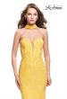 Picture of: Strapless Beaded Lace Mermaid Dress with T Back in Yellow, Style: 26261, Detail Picture 2