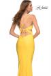 Picture of: Long Jersey Gown with Front and Side Cut Outs in Yellow, Style: 30640, Detail Picture 4