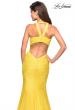 Picture of: Stretch Lace Mermaid Prom Dress with Cut Out Back in Yellow, Style: 27484, Detail Picture 5