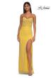 Picture of: Sparkling Long Prom Dress with Rhinestones and Ruching in Yellow , Style: 32578, Detail Picture 5