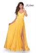 Picture of: Elegant Satin Prom Gown with Empire Waist in Yellow, Style: 28571, Detail Picture 7