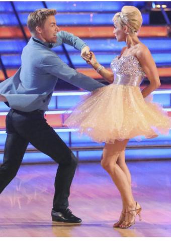 Kellie Pickler in La Femme Style 18902 on the Prom Night Episode for the 2013 Season of Dancing with the Stars