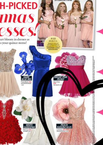 La Femme Style 18941 in the Mis Quince Section of the November 2013 Issue of Seventeen Magazine