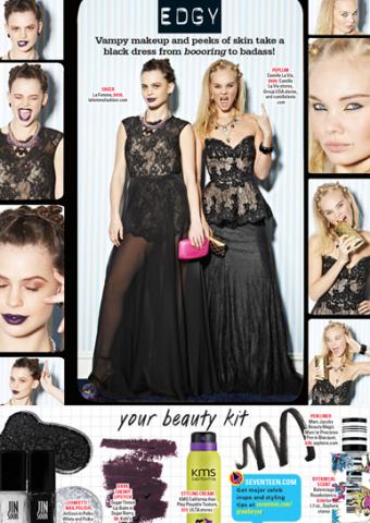 La Femme Style 19895 (left) in Seventeen Magazine March 2014 Edition