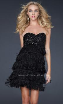 Picture of: Strapless Sweetheart Rhinestone Cocktail Dress in Black, Style: 17078, Main Picture