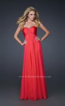 Picture of: Elegant Chiffon Gown with Pleating and Beading in Pink, Style: 17527, Main Picture