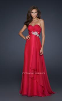 Picture of: Chiffon One Shoulder Prom Dress with Beading in Pink, Style: 17622, Main Picture