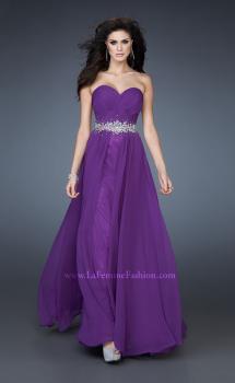 Picture of: Sweetheart neckline Flowing Gown with Ruched Bodice in Purple, Style: 18001, Main Picture