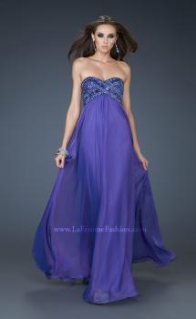 Picture of: Embellished Chiffon Prom Gown with Intricate Beading in Purple, Style: 18216, Main Picture