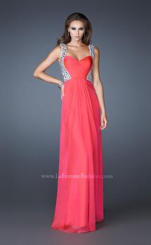 Picture of: Sophisticated Dress with Criss Cross Bodice and Rhinestones in Pink, Style: 18487, Main Picture