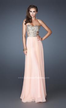 Picture of: Stone Embellished Prom Dress with Sequins and Cut Outs in Orange, Style: 18602, Main Picture