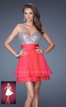 Picture of: Short Prom Dress with Intricately Embellished Bodice in Pink, Style: 19469, Main Picture
