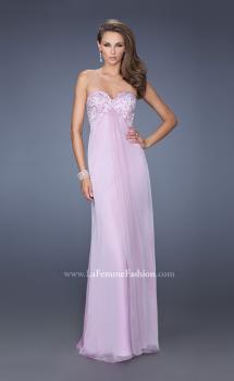 Picture of: Long Strapless Chiffon Prom Dress with Embellished Bodice in Purple, Style: 19740, Main Picture