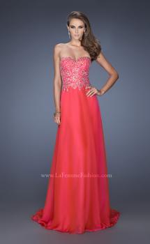 Picture of: Long Sweetheart Neckline Prom Gown with Rhinestones in Pink, Style: 19856, Main Picture