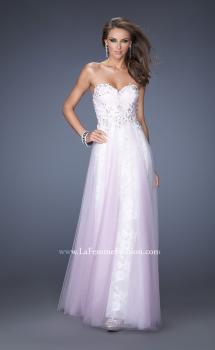 Picture of: Strapless Sweetheart Prom Dress with Lice Lining and Tulle in Pink, Style: 19967, Main Picture