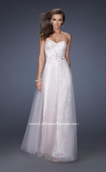 Picture of: A-line Prom Dress with Net Lining and Iridescent Stones in Pink, Style: 19968, Main Picture