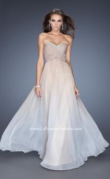 Picture of: Ombre Chiffon Prom Dress with Criss Cross Pleating in Nude, Style: 20404, Main Picture