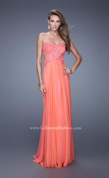 Picture of: Sweetheart Neckline Ling Prom Dress with Cut Outs in Coral, Style: 20734, Main Picture