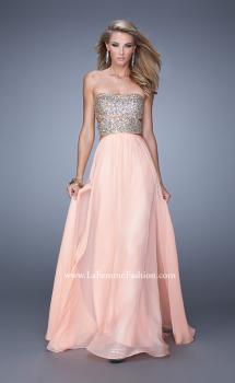 Picture of: Strapless Prom Gown with Cut Outs and Sequins in Pink, Style: 20904, Main Picture